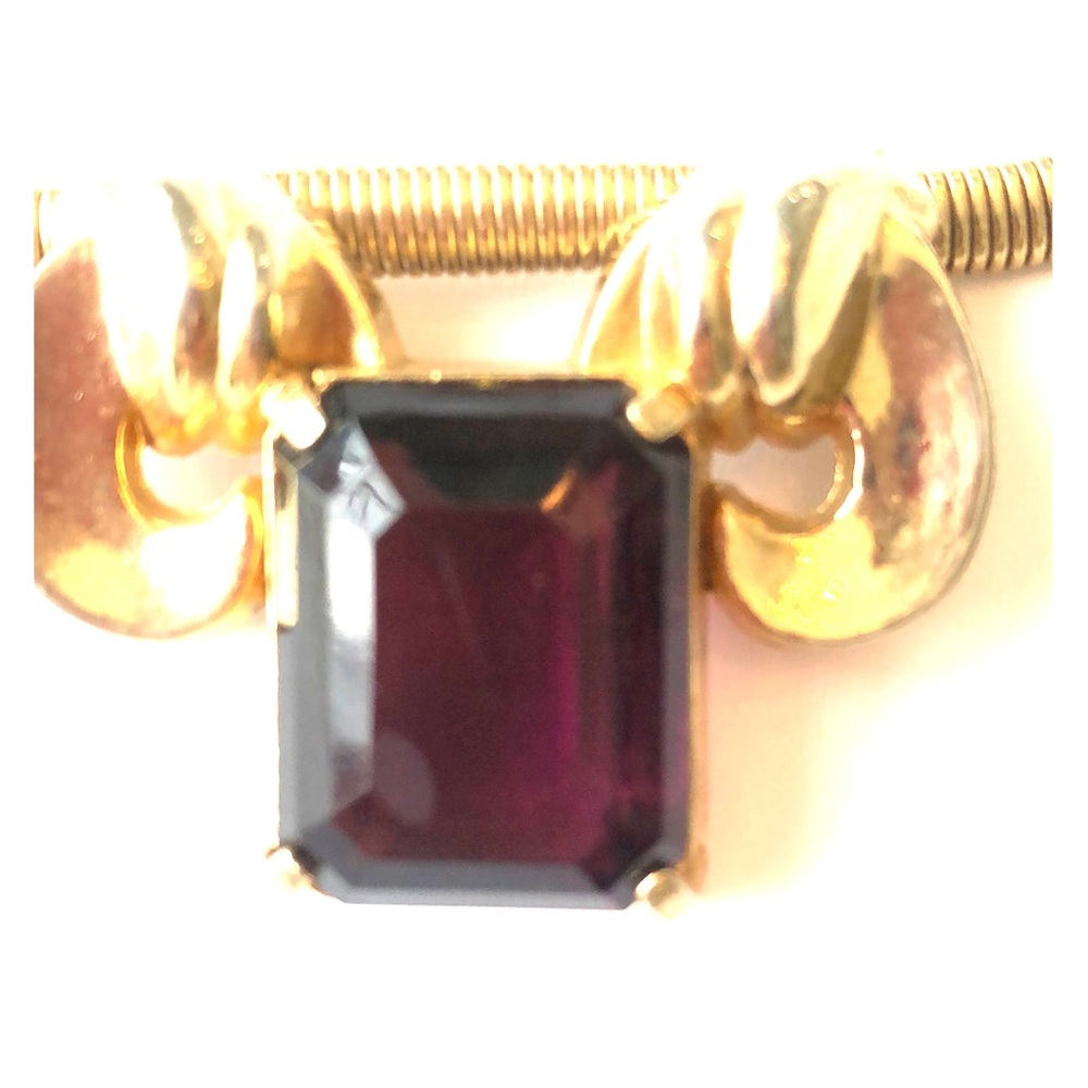 Vintage Coro Necklace with Purple Stone